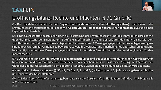 Liquidation GmbH taxflix